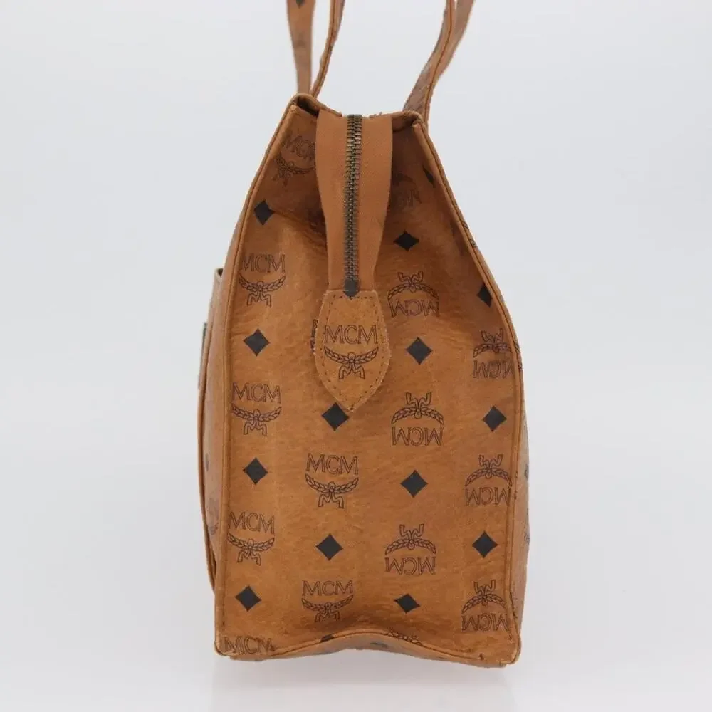 MCM Logogram Visetos Tote Bag Brown